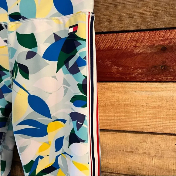 Tommy Hilfiger Sport Blue And White High Rise Leggings Size Medium - Picture 4 of 8